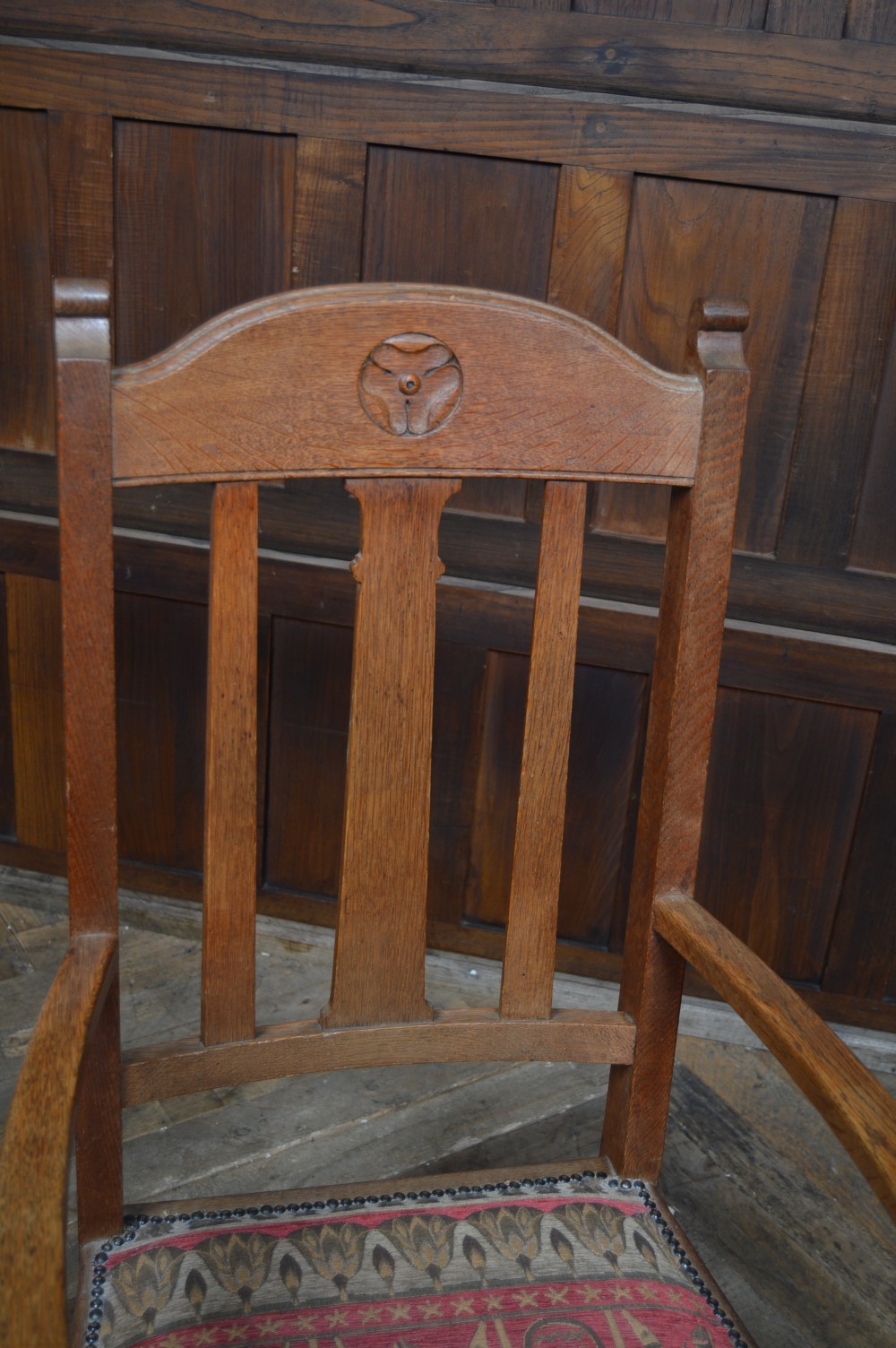 Oak Arts & Crafts Arm Chair View XI