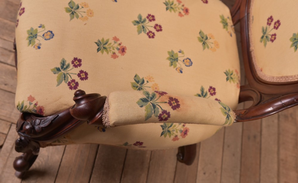 Victorian Walnut Arm-Chair View V