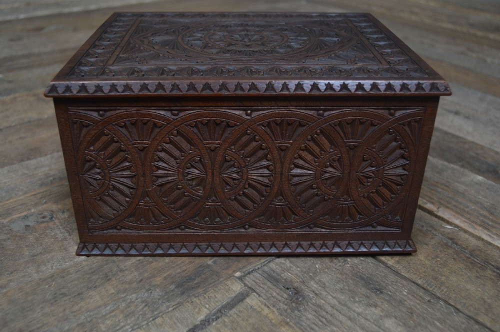 Edwardian Chip Carved Trinket Box View IX