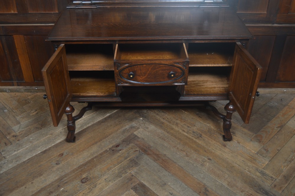 Edwardian Chinoiserie Oak Dressing Table View XII