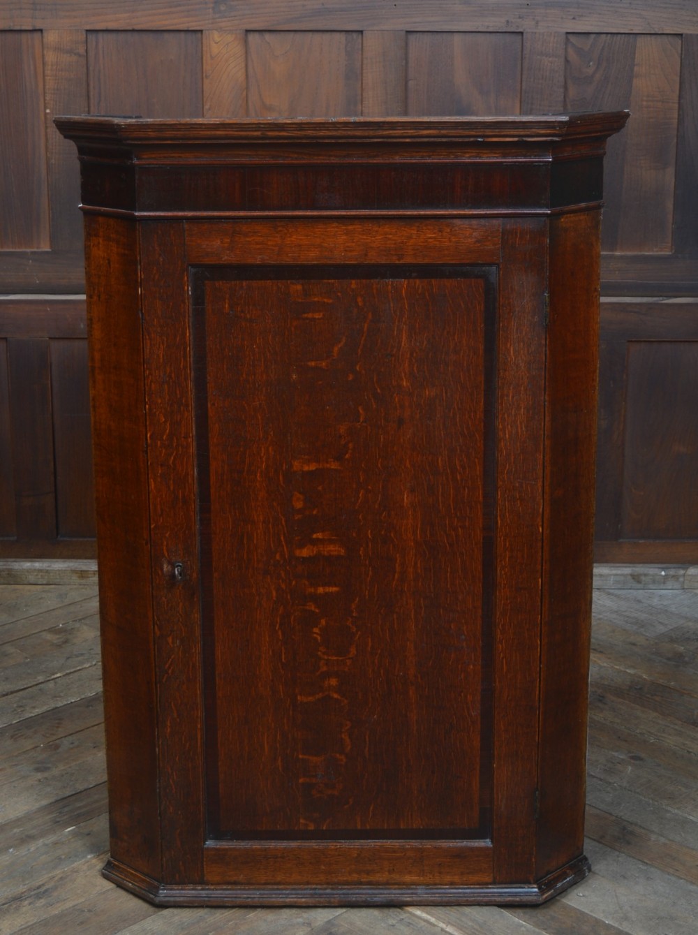 Georgian Oak Corner Cabinet