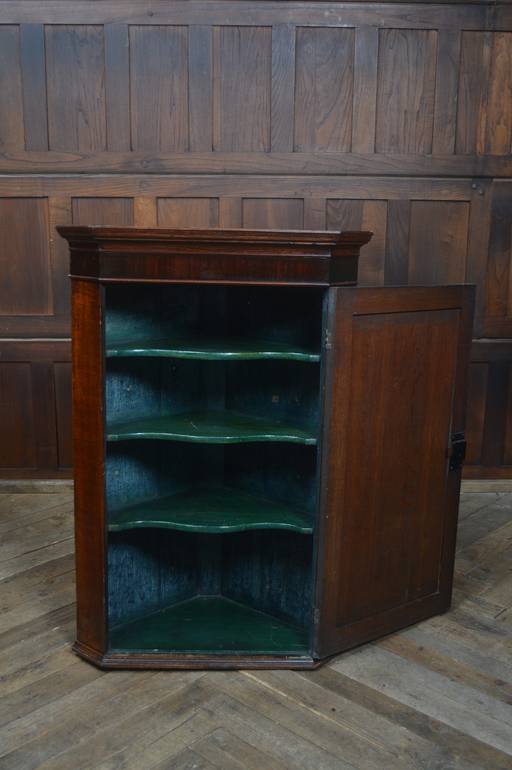 Georgian Oak Corner Cabinet View IV