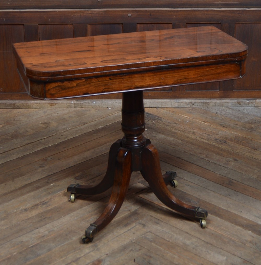 Georgian Rosewood Fold-Over Games Table
