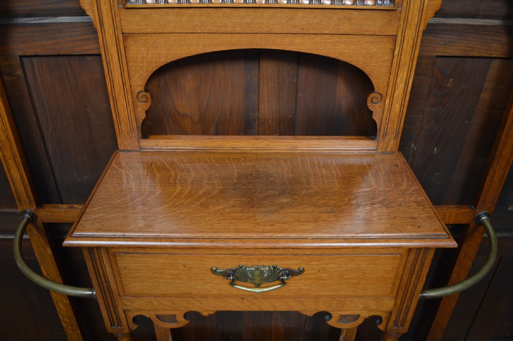Edwardian Oak Hall Stand View IV