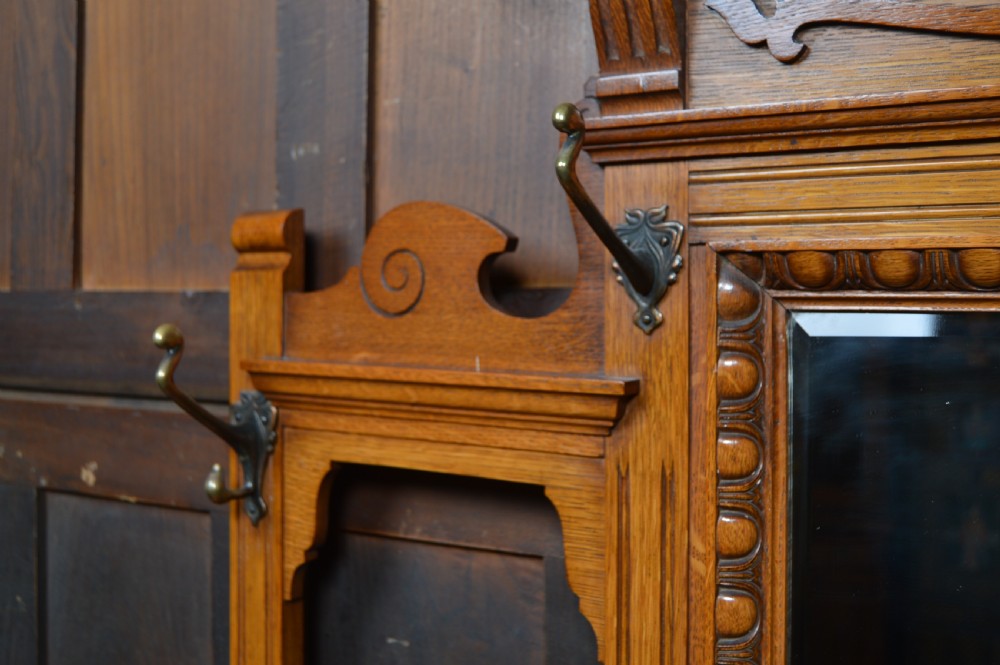 Edwardian Oak Hall Stand View VII
