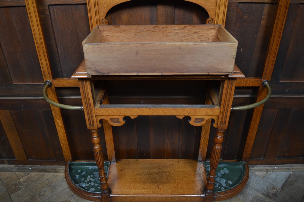 Edwardian Oak Hall Stand View X