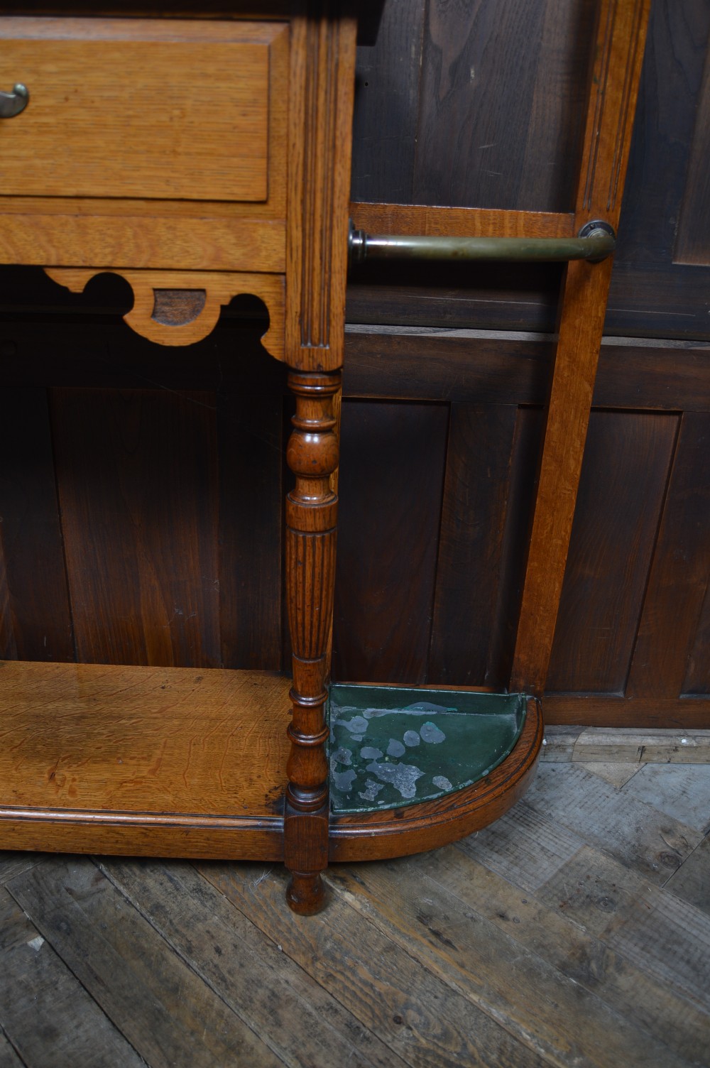 Edwardian Oak Hall Stand View XIII