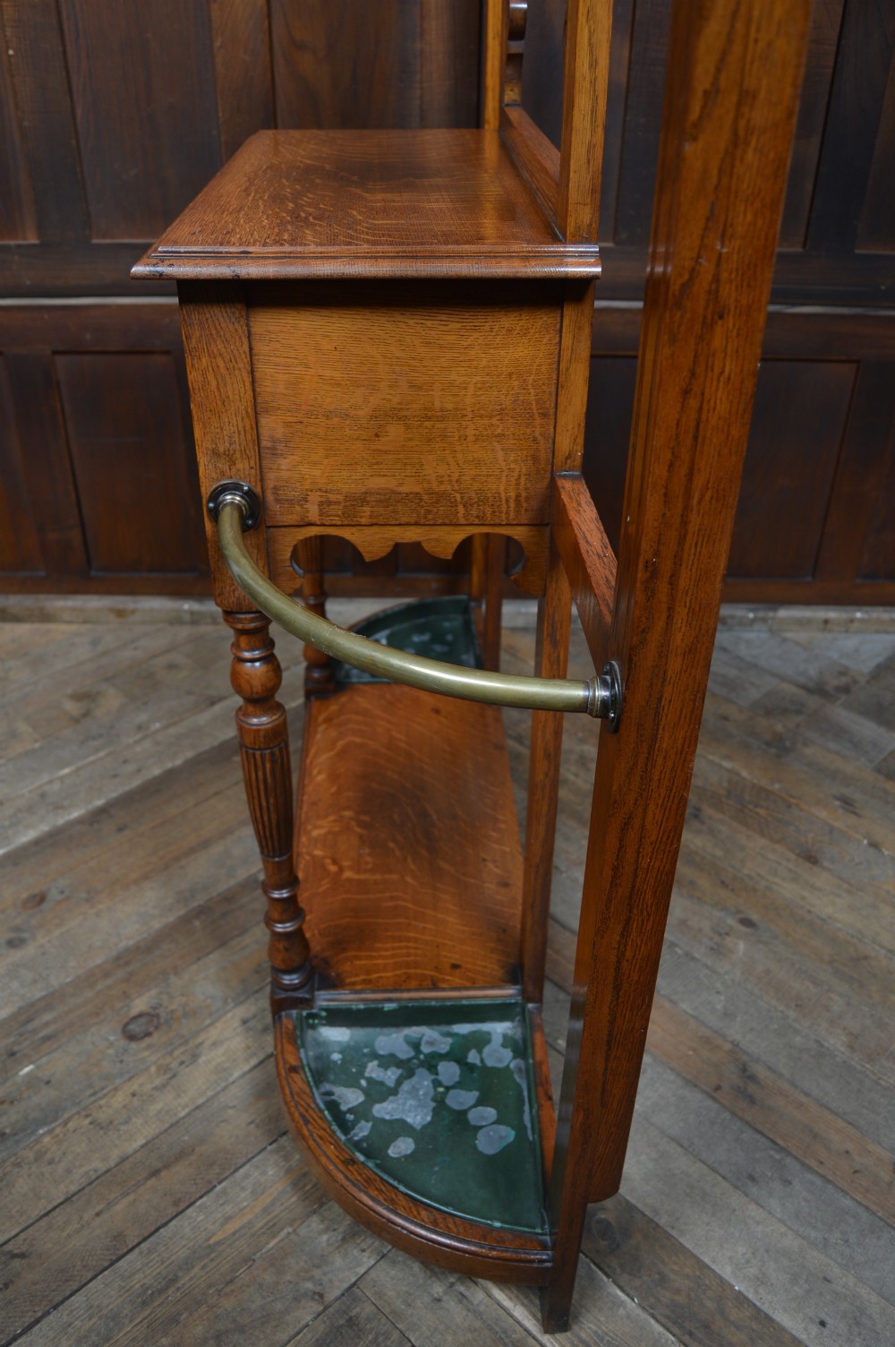 Edwardian Oak Hall Stand View XV