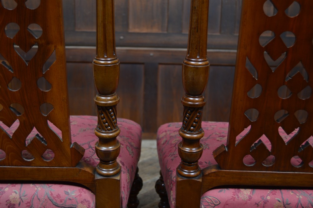 Victorian Walnut Hall Chairs View XI