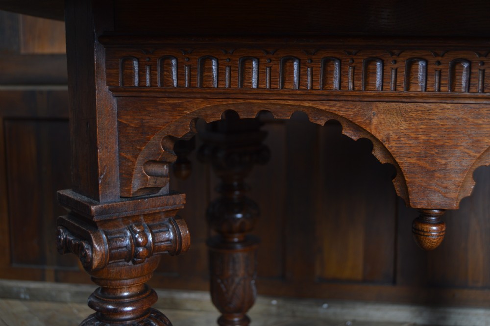 Victorian Oak Octagonal Centre Table View X
