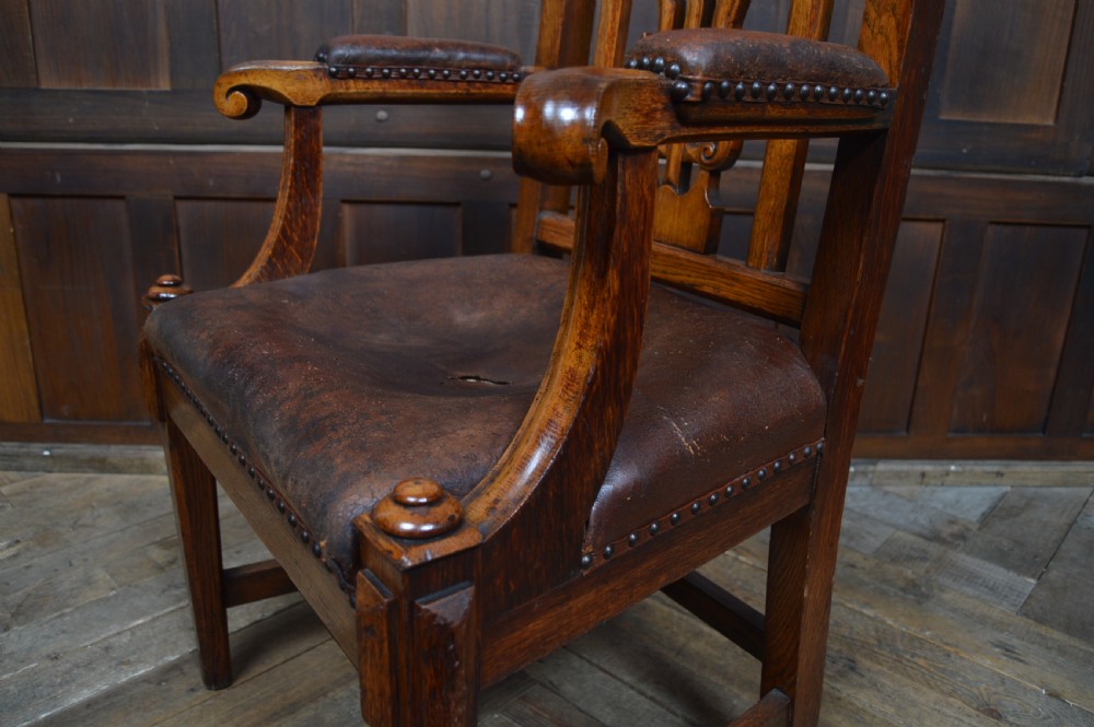 Victorian Oak Arm Chair View XIII