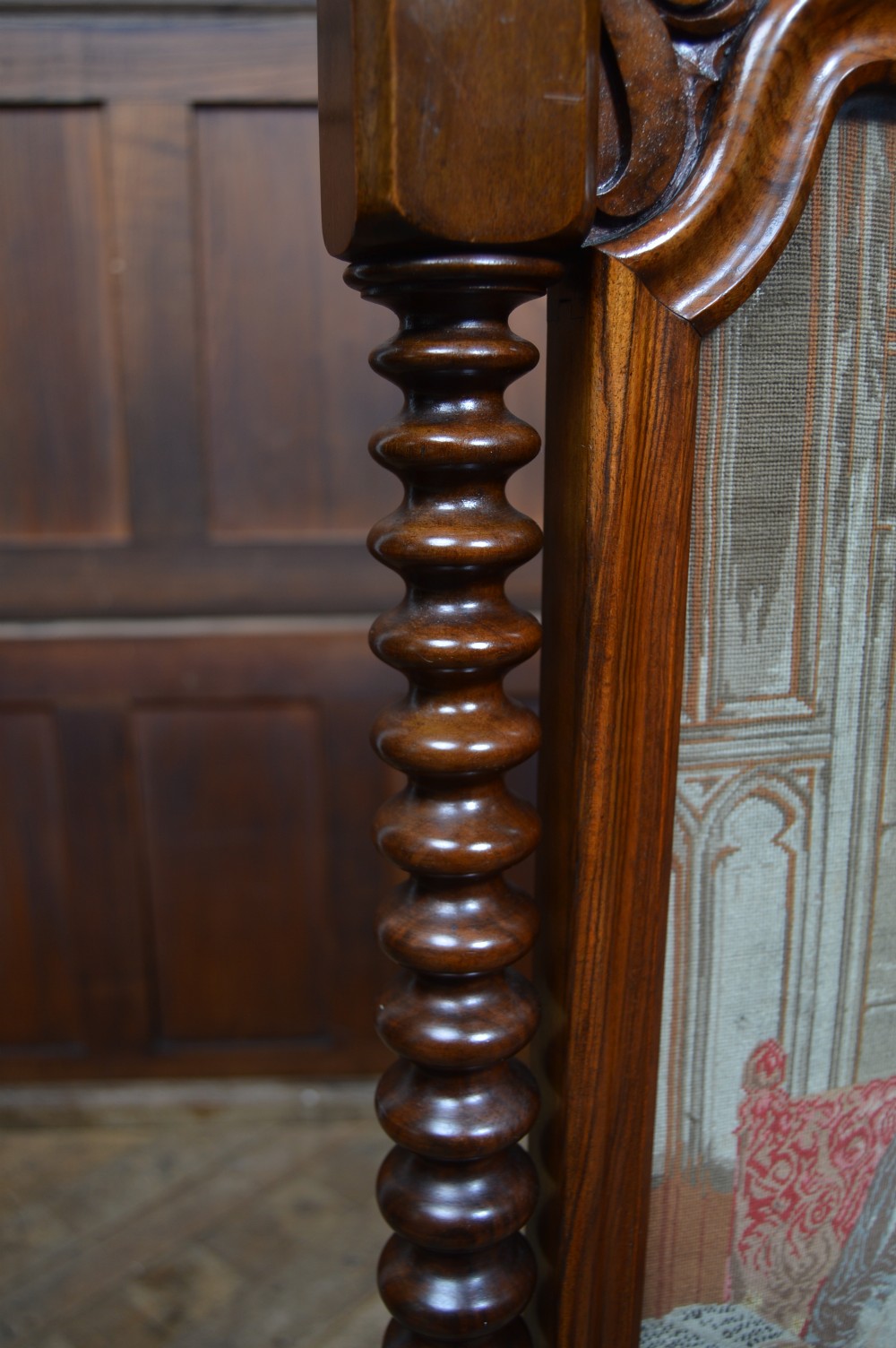 Victorian Rosewood Tapestry Fire Screen View XVI