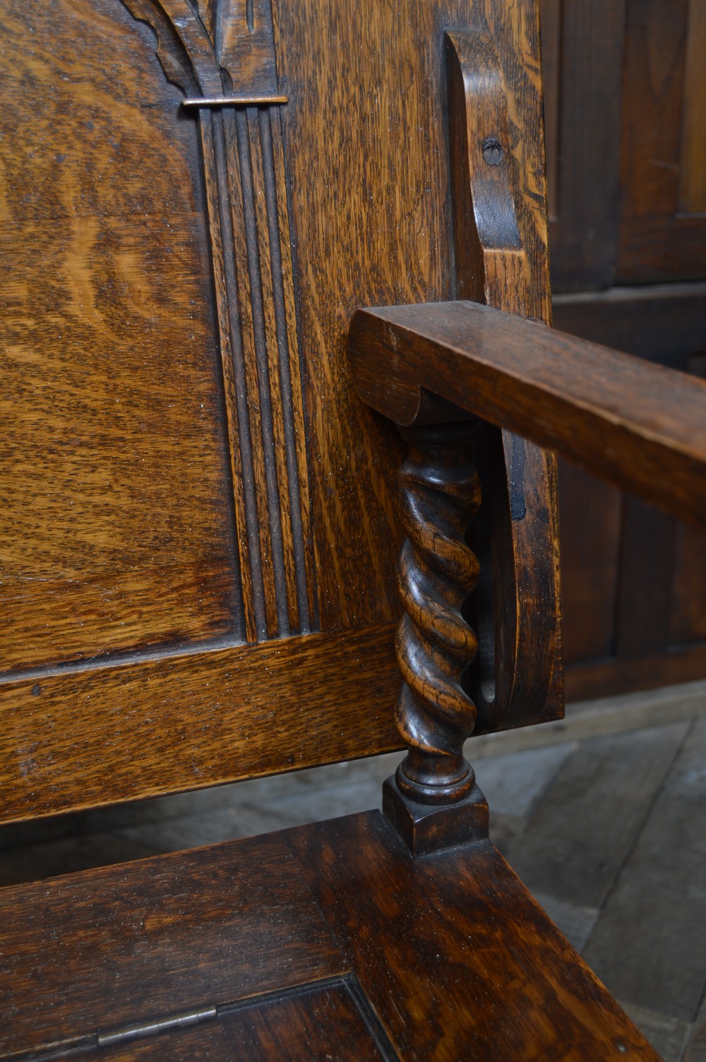 Edwardian Monk's Bench/ Hall Seat/ Settle View VII