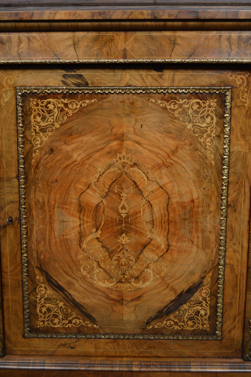 Victorian Walnut Credenza / Display Cabinet  View VI
