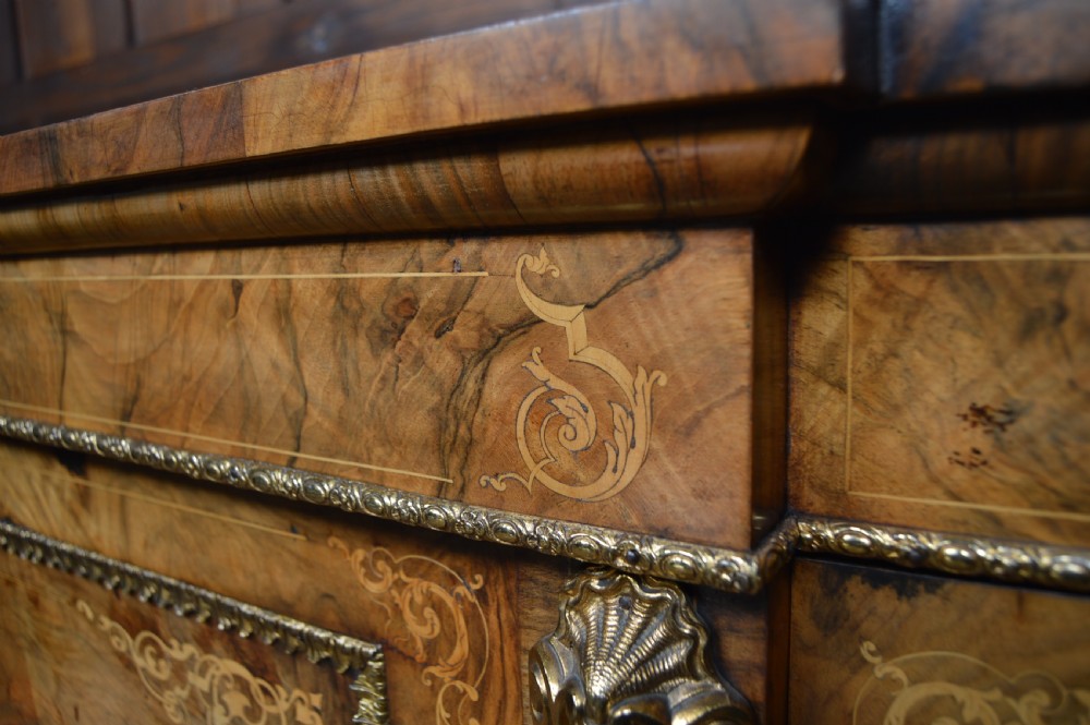 Victorian Walnut Credenza / Display Cabinet  View XVII