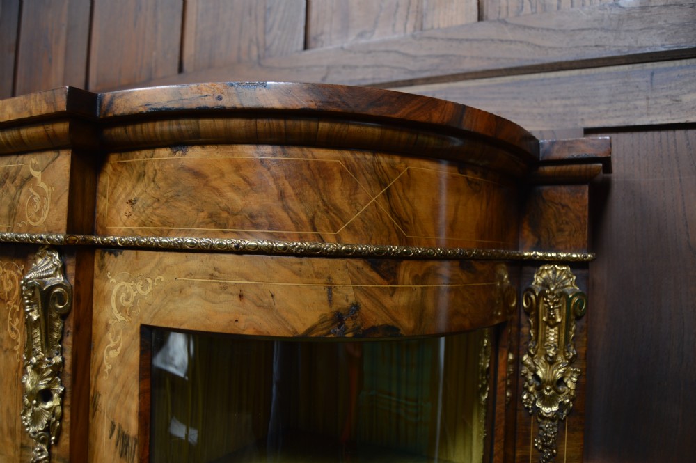 Victorian Walnut Credenza / Display Cabinet  View XXI