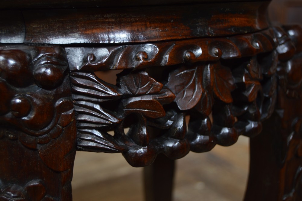 Chinese Marble Top Plant / Vase Stand View VI