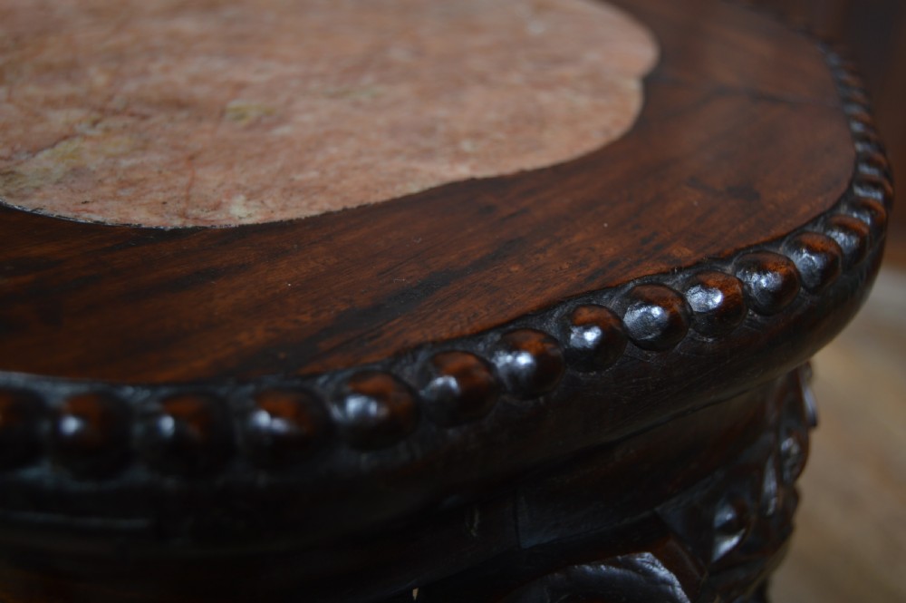 Chinese Marble Top Plant / Vase Stand View IX
