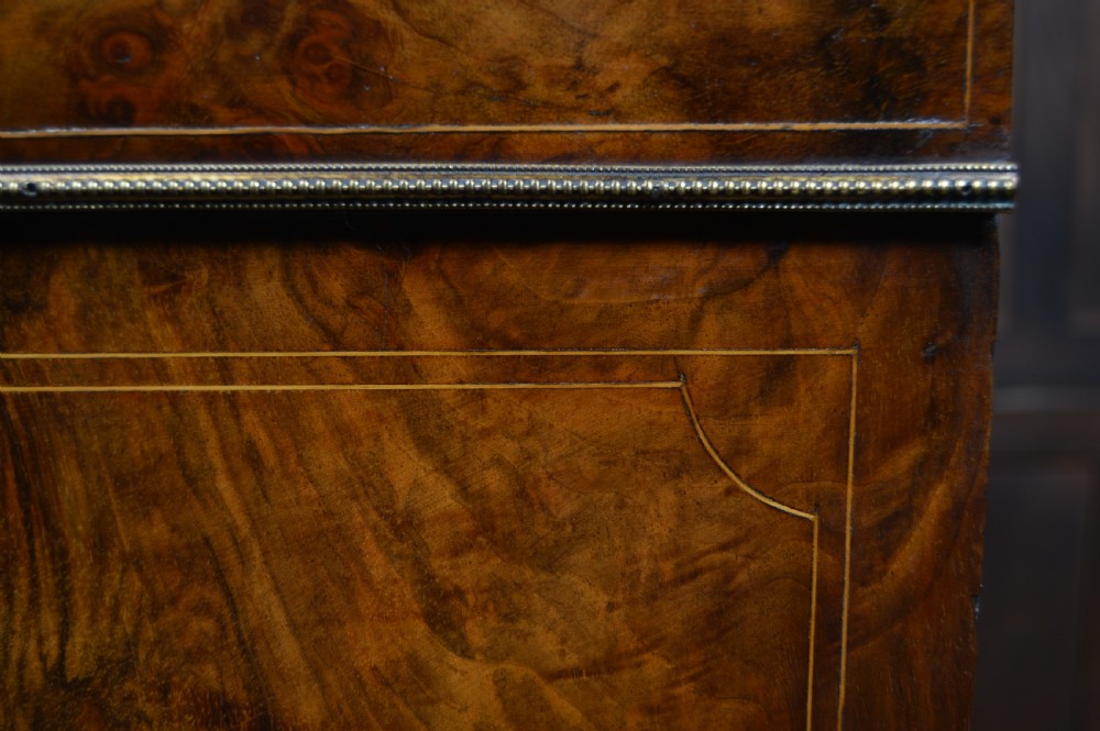 Victorian Walnut Bookcase / Display Cabinet View XV
