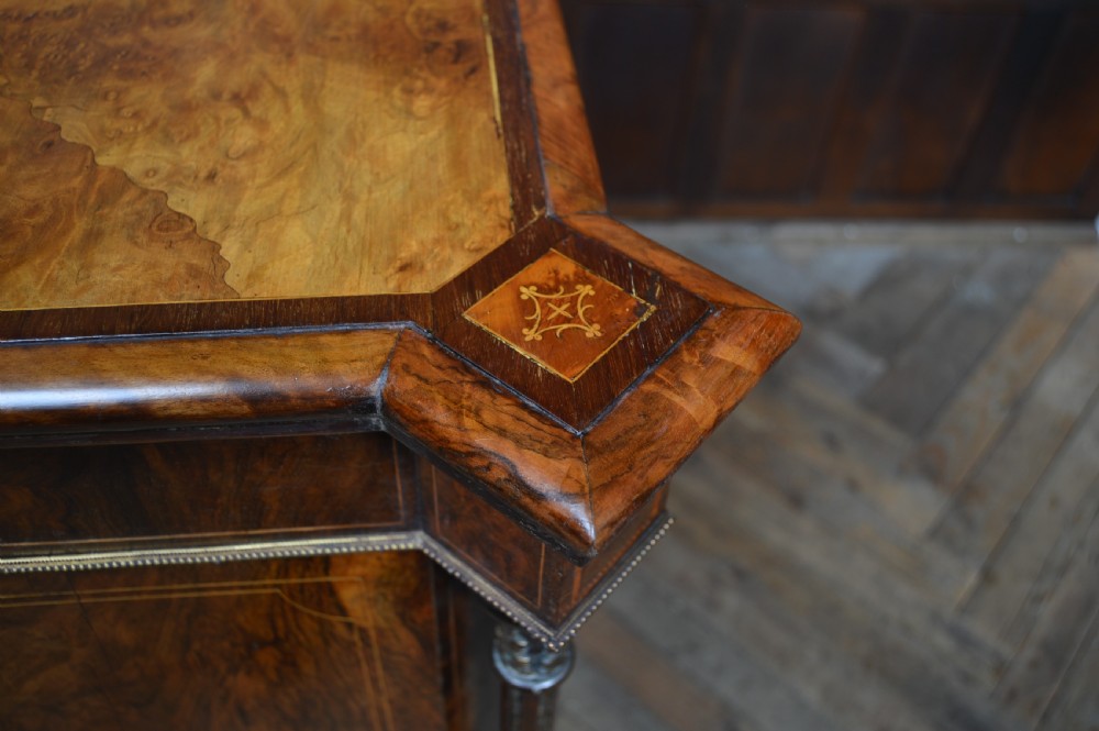 Victorian Walnut Bookcase / Display Cabinet View XIX