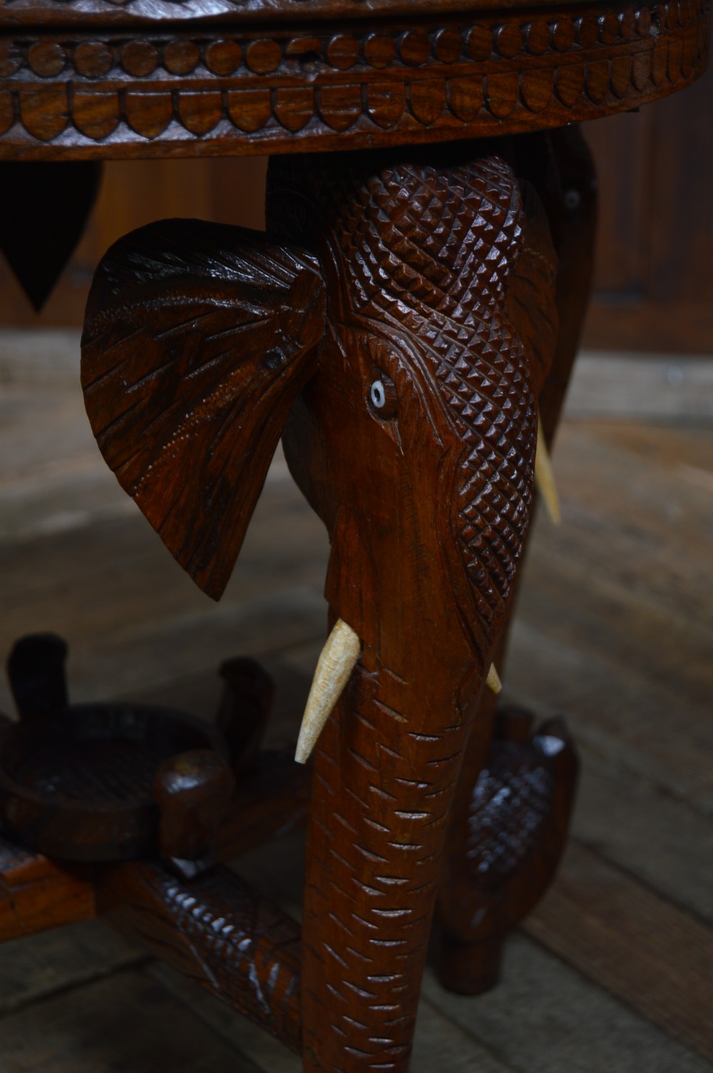 Anglo Indian Elephant Side Table View VII