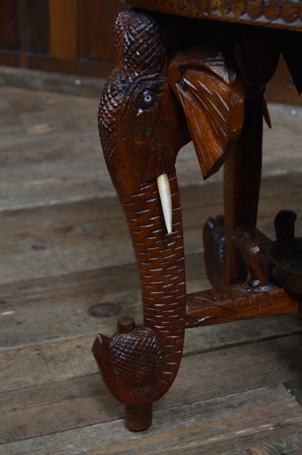 Anglo Indian Elephant Side Table View VIII