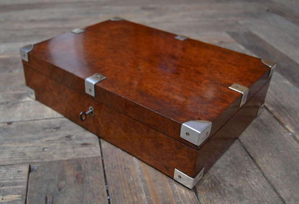Edwardian Amboyna Wood Trinket Box View III