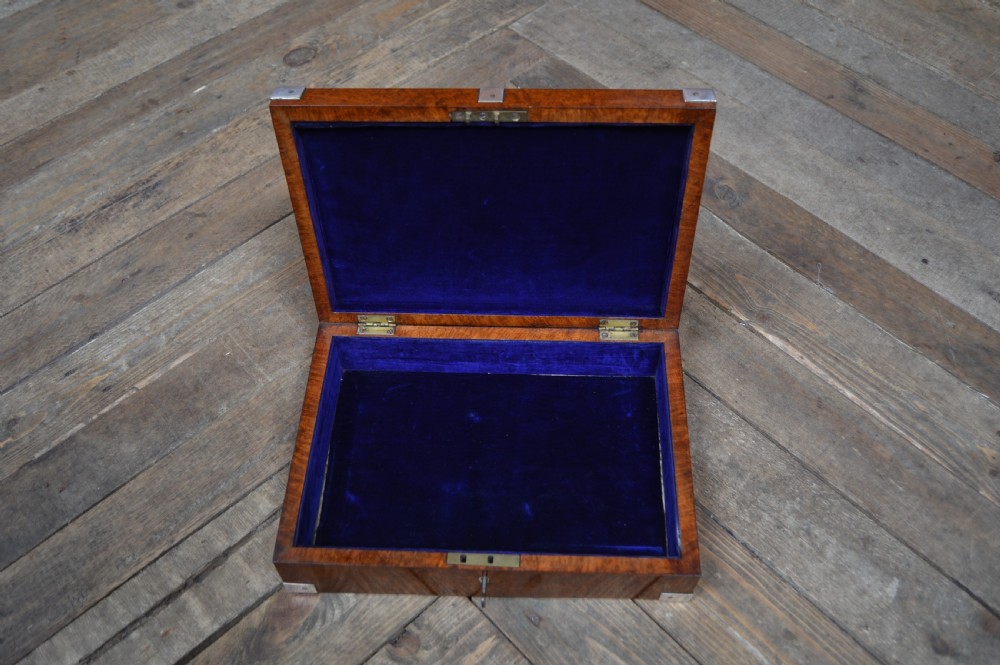 Edwardian Amboyna Wood Trinket Box View VIII