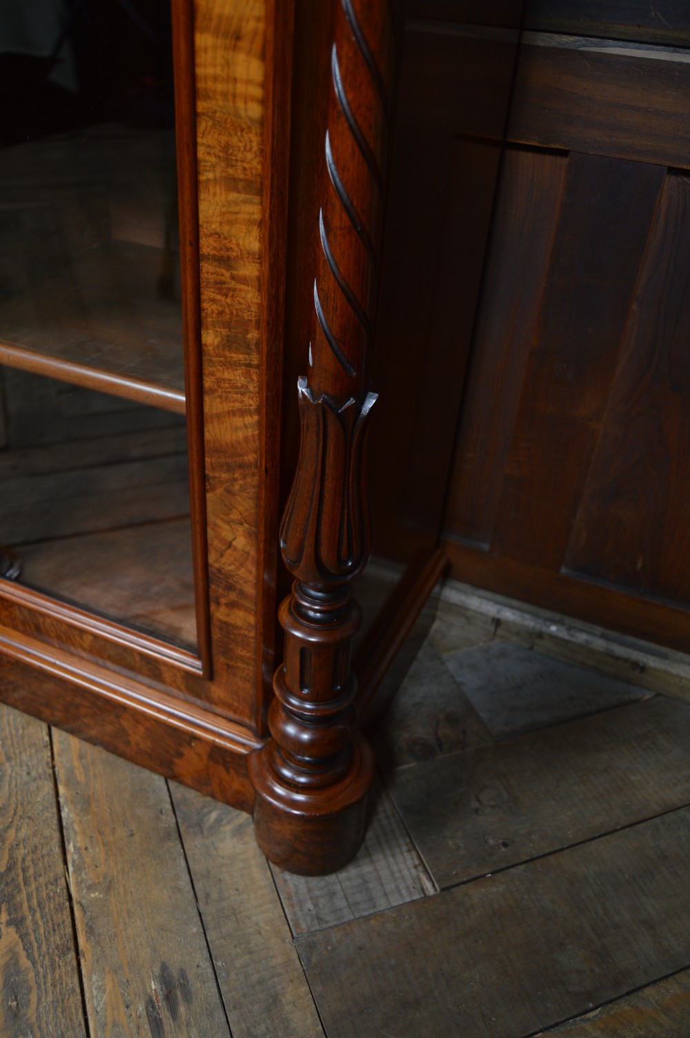 Victorian Walnut Bookcase/ Display Cabinet  View VI