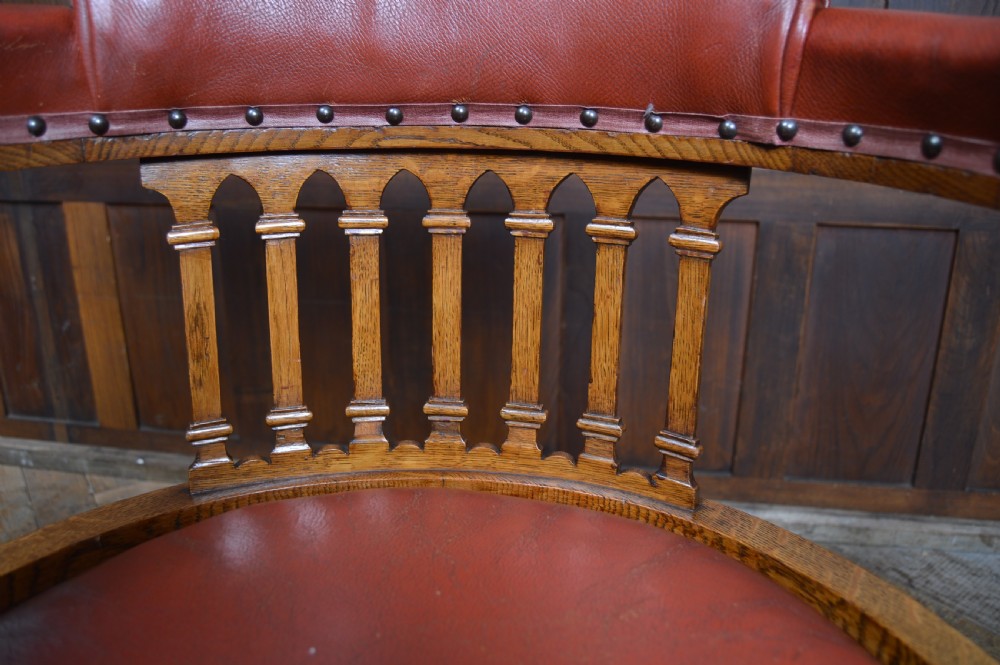 Edwardian Leather Captain's Chair View IV