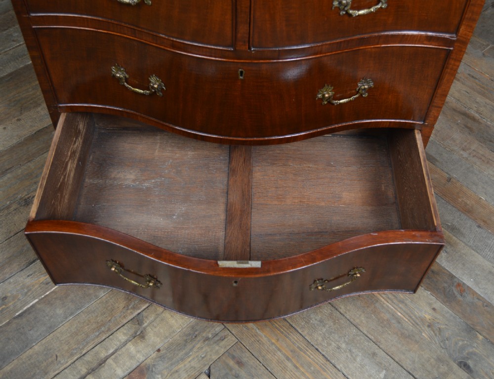Edwardian Mahogany Serpentine Front Chest of Drawers View VIII