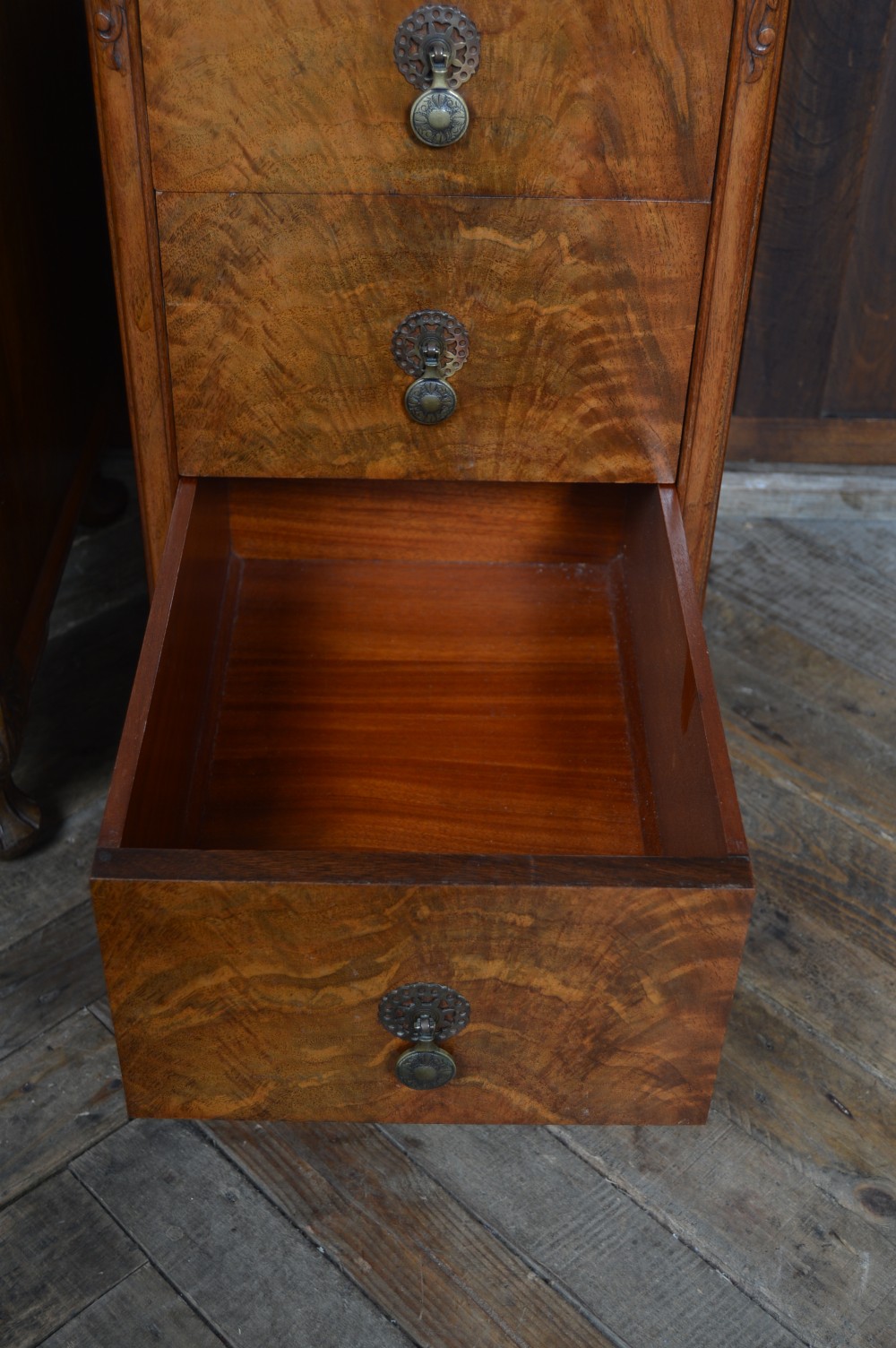 Pair of Walnut Bedside Drawers View VIII