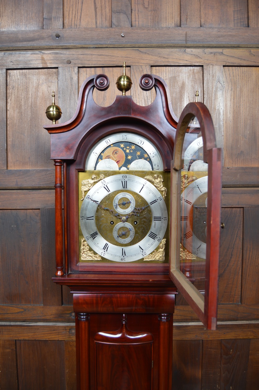 Victorian Scottish Mahogany Longcase Clock Alex Low View VII