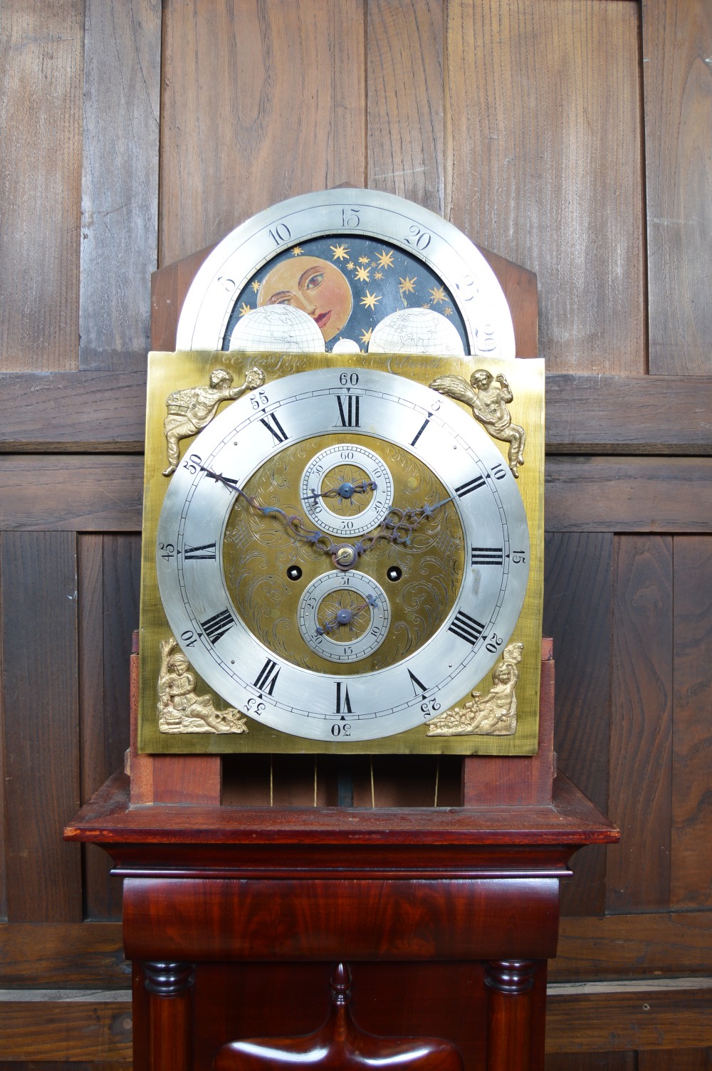 Victorian Scottish Mahogany Longcase Clock Alex Low View XXI