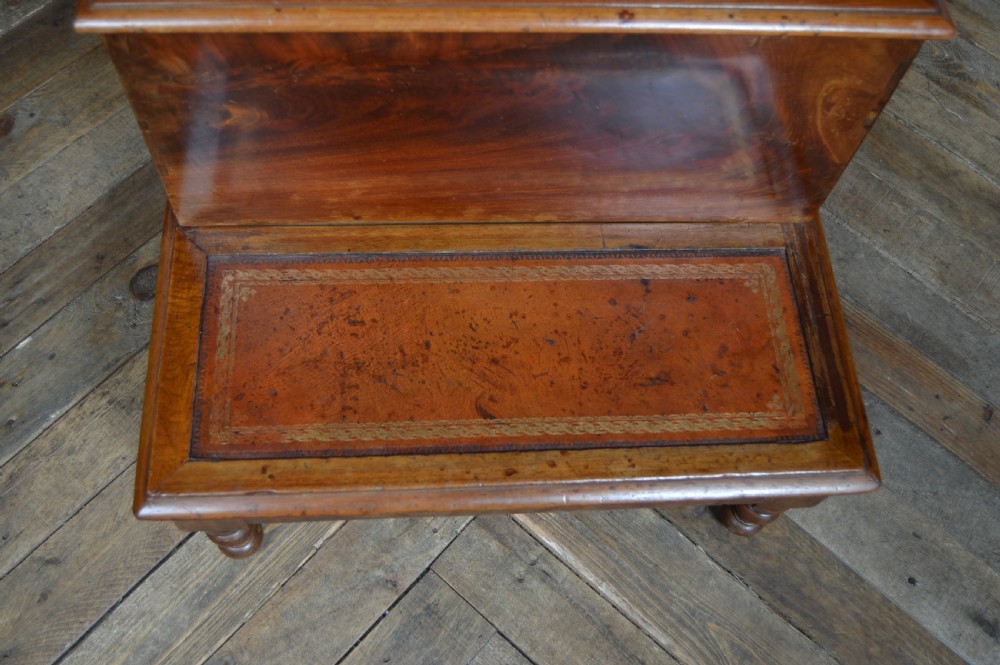 Victorian Mahogany Library Steps View XVI