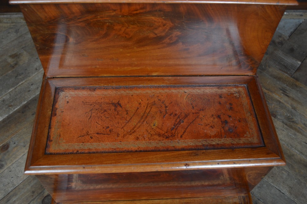 Victorian Mahogany Library Steps View XVII