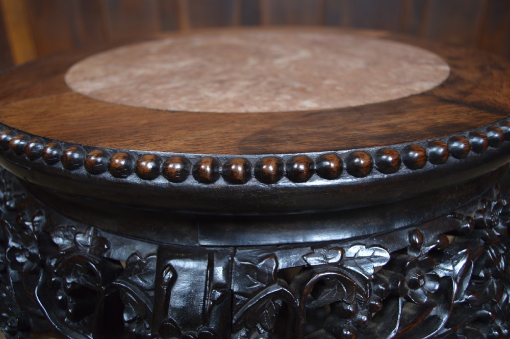 Chinese Marble Top Plant/ Vase Stand View VIII