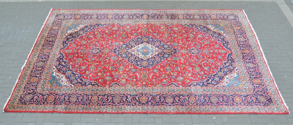 Vintage Kashan Hand Made Rug