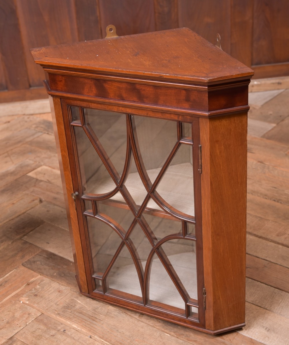 Pair of Miniature Mahogany Corner Cabinets View III