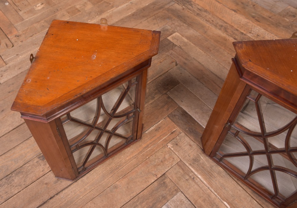Pair of Miniature Mahogany Corner Cabinets View VI