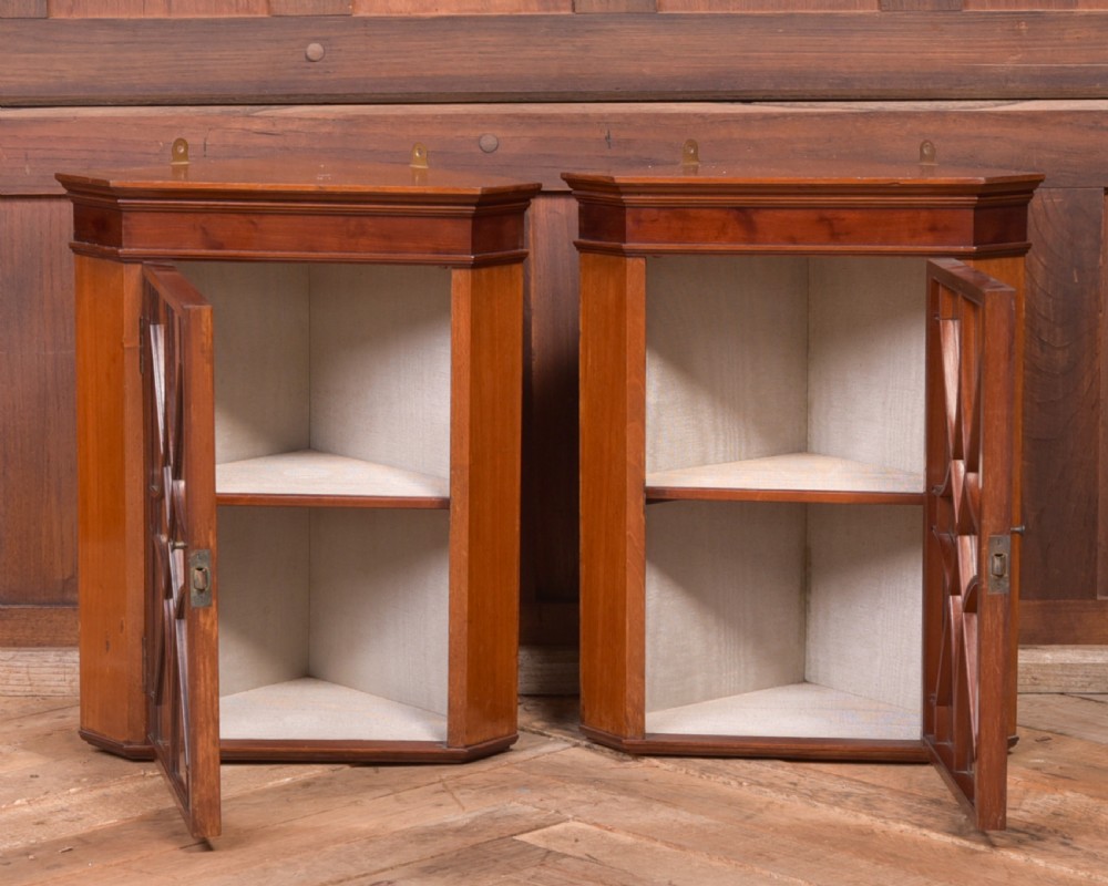 Pair of Miniature Mahogany Corner Cabinets View VII
