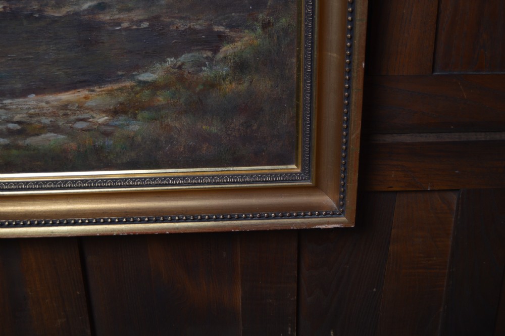 Victorian J.S MacDonald Oil Painting Salmon Fishing View VIII