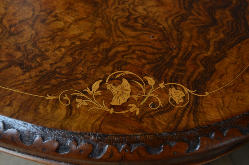 Victorian Walnut Stretcher Table View IV