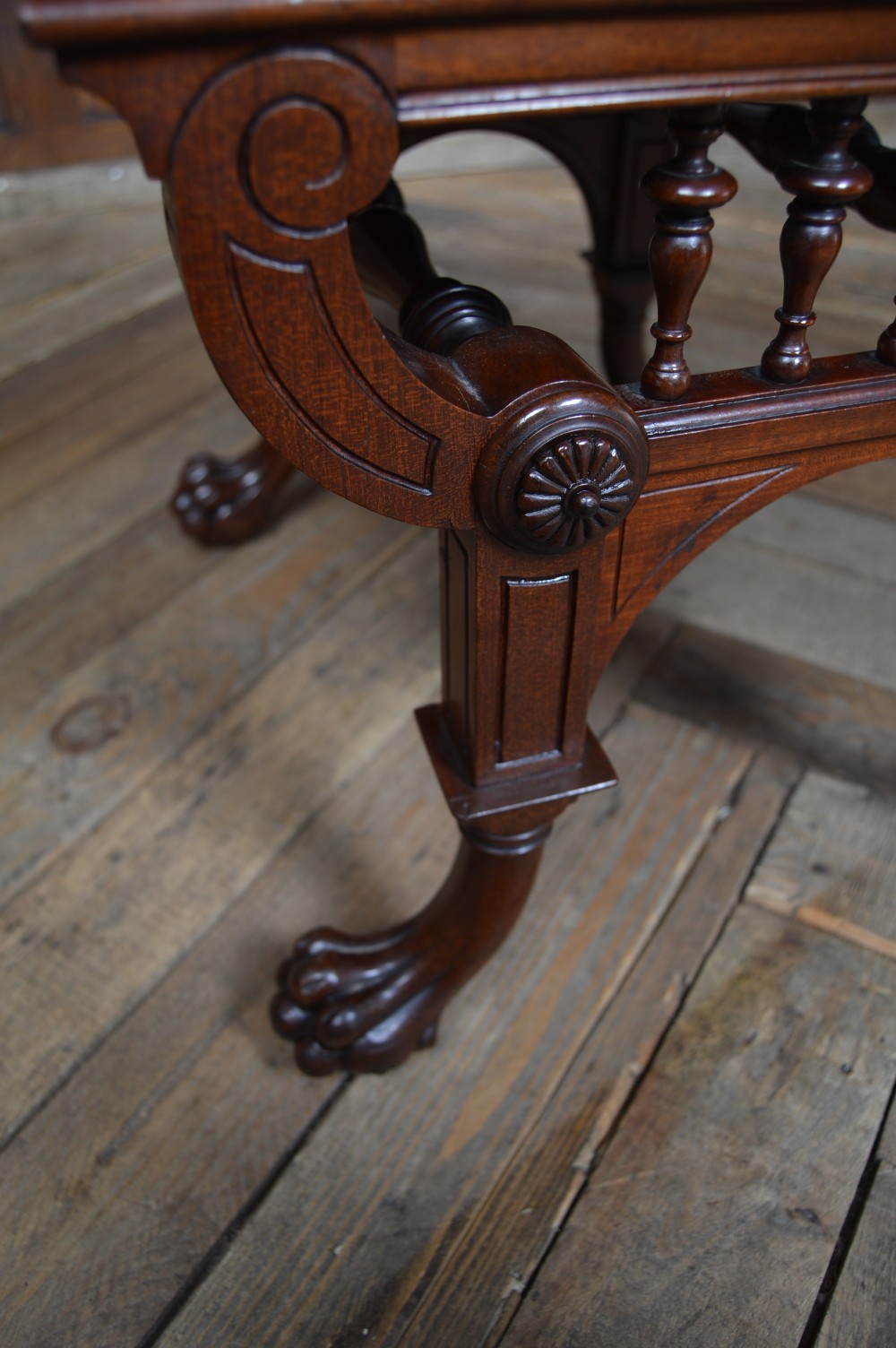 Edwardian Mahogany Rise & Fall Piano Stool View VIII