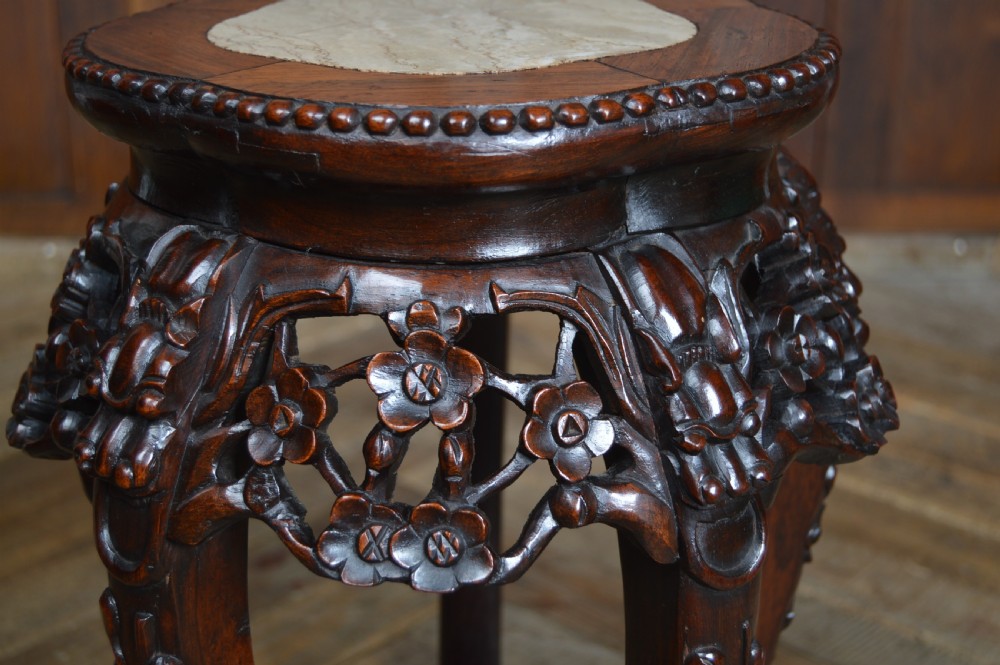 Chinese Marble Top Plant /Vase Stand View IV