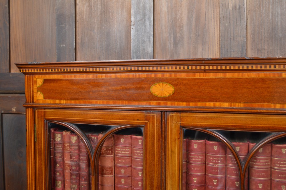 Edwardian Mahogany Bookcase View V