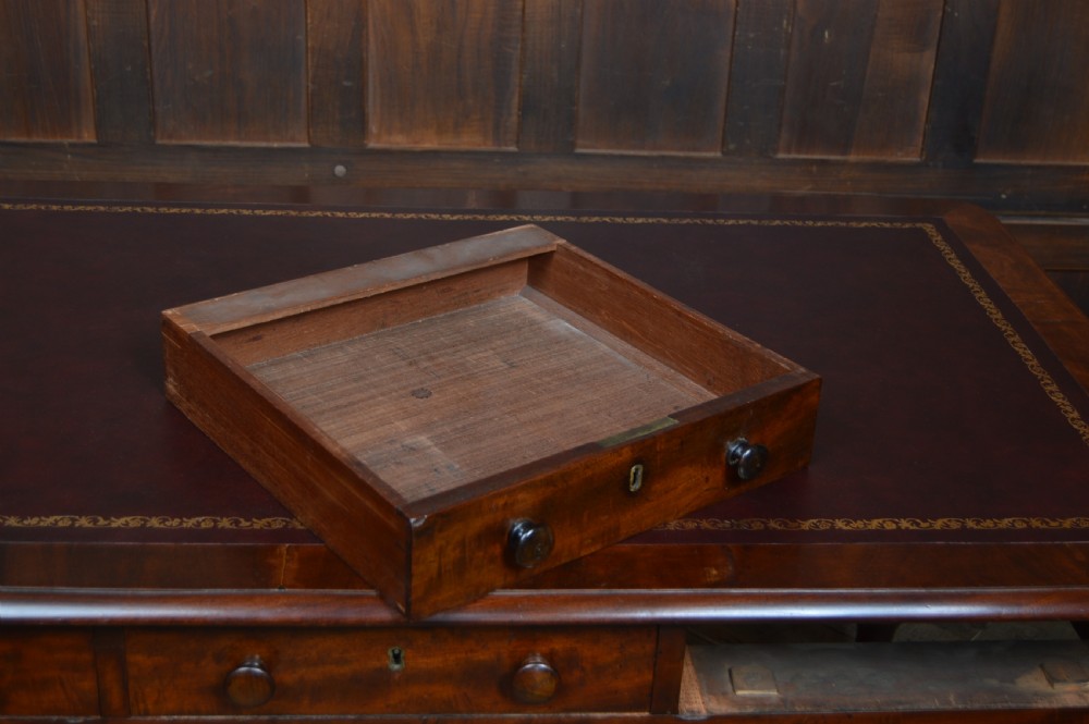 Victorian Mahogany Library Partner's Desk View XVII