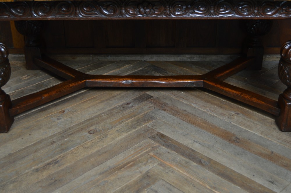 Edwardian Oak Dining Table View XIV