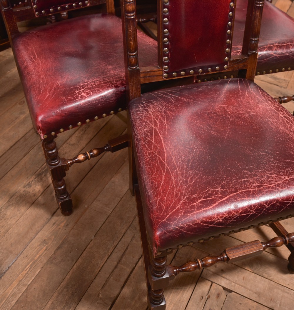 Set of 6 Edwardian Oak Chairs View IV
