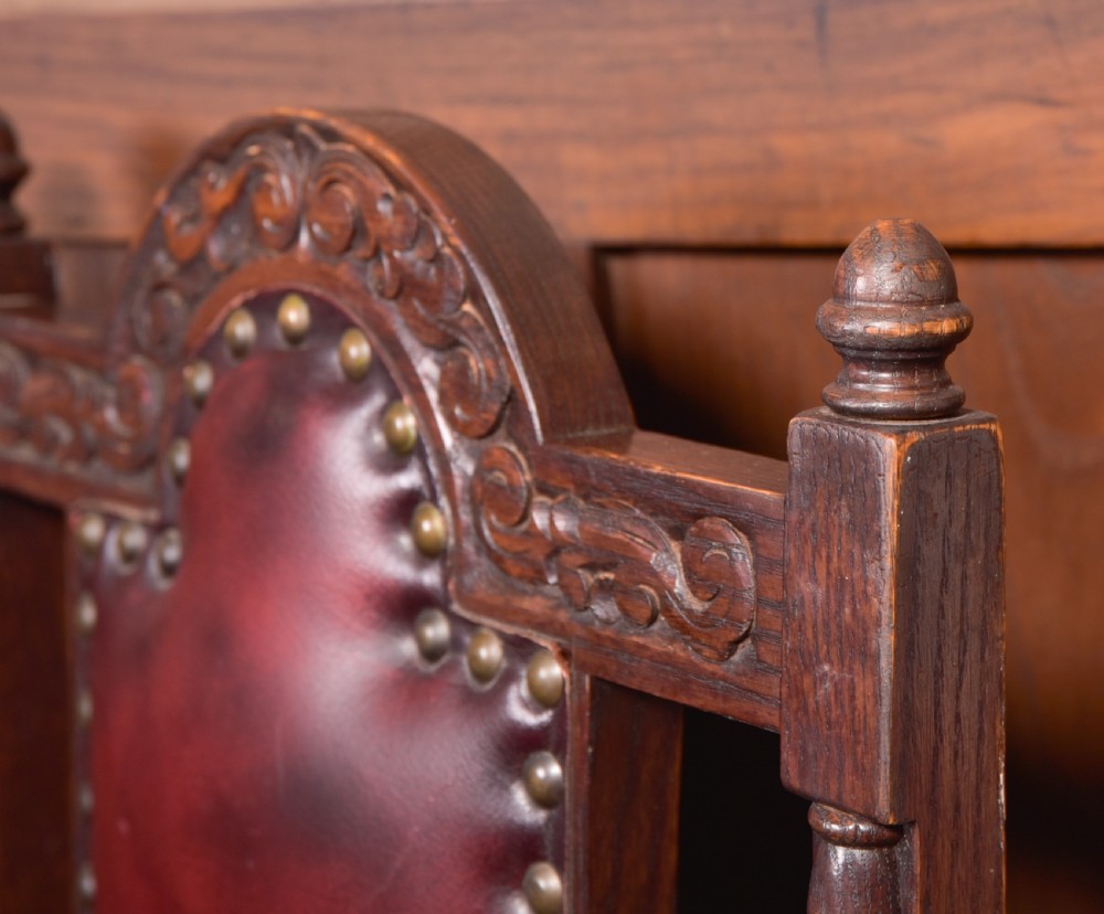 Set of 6 Edwardian Oak Chairs View VII